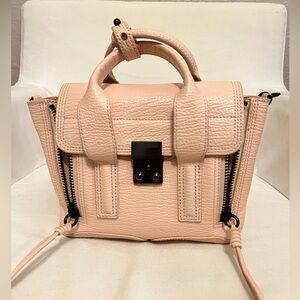3.1 Phillip Lim Textured Calfskin Mini Satchel Pashli Bag, Color Petal